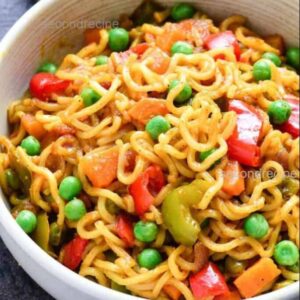 Masala Maggi or Ramen Noodles with Veggies